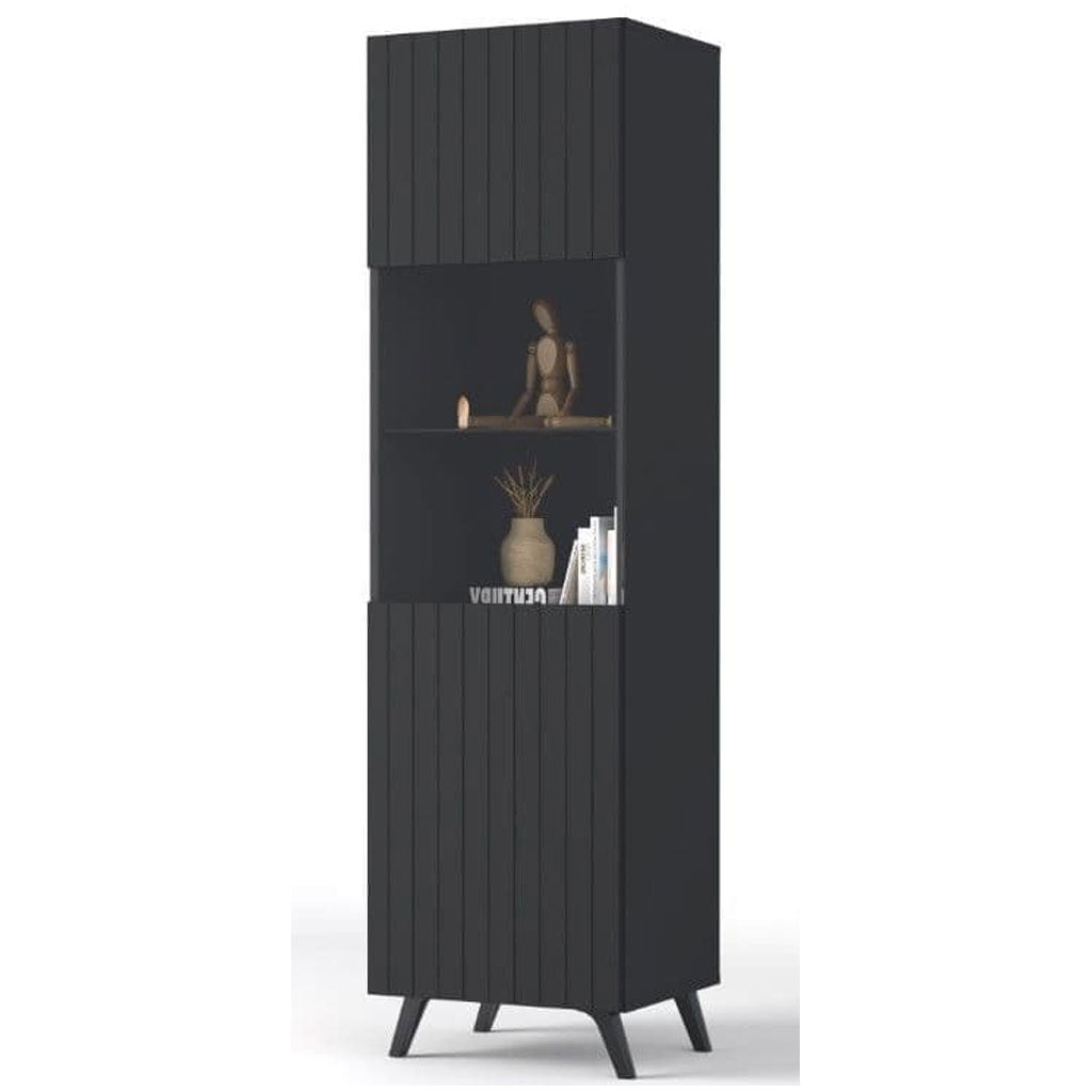 Wooden Display Cabinet Tall With 1 Door - Atlantic