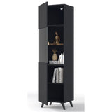 Wooden Display Cabinet Tall With 1 Door - Atlantic