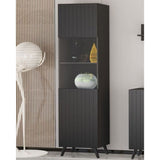 Wooden Display Cabinet Tall With 1 Door - Atlantic