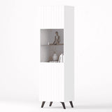 Wooden Display Cabinet Tall With 1 Door - Atlantic