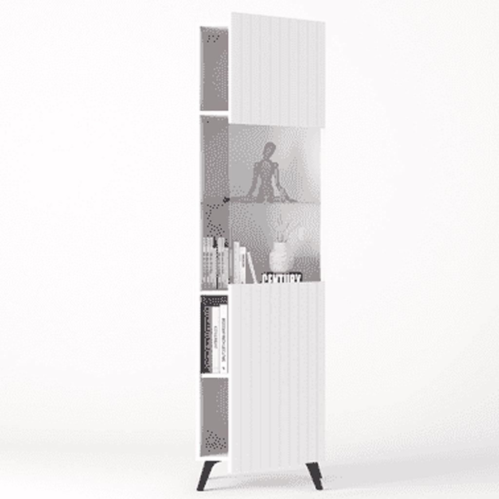 Wooden Display Cabinet Tall With 1 Door - Atlantic