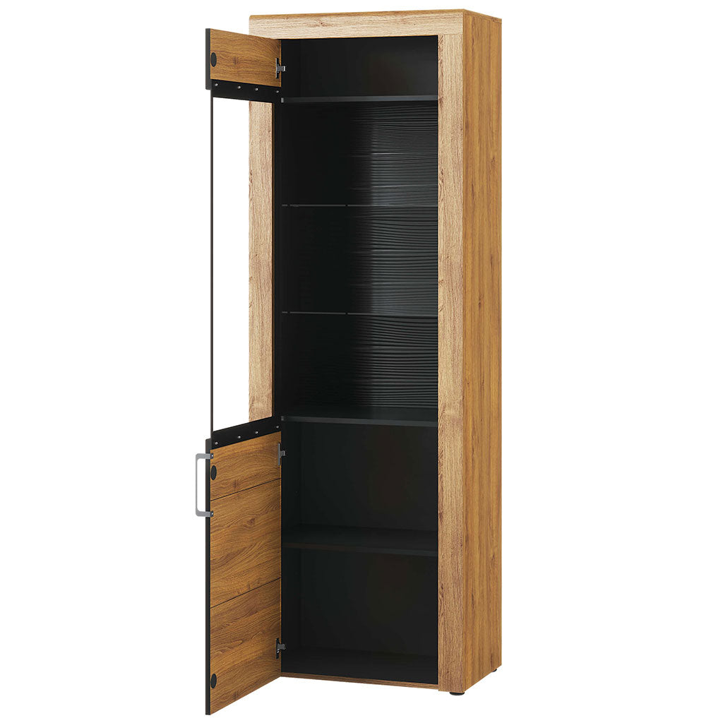 Wooden Display Cabinet With 1 Door And LED Lights - Camaros
