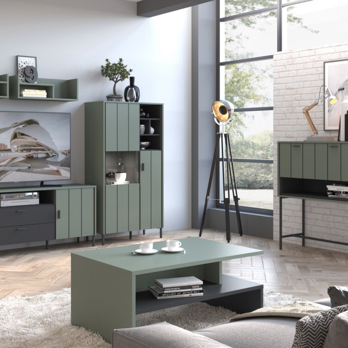 Wooden Display Cabinet With 2 Doors - Arundel