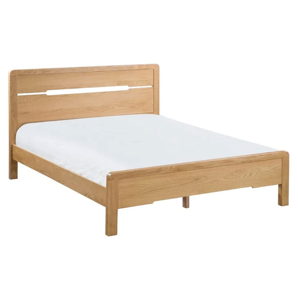 Wooden Double Bed - Curve