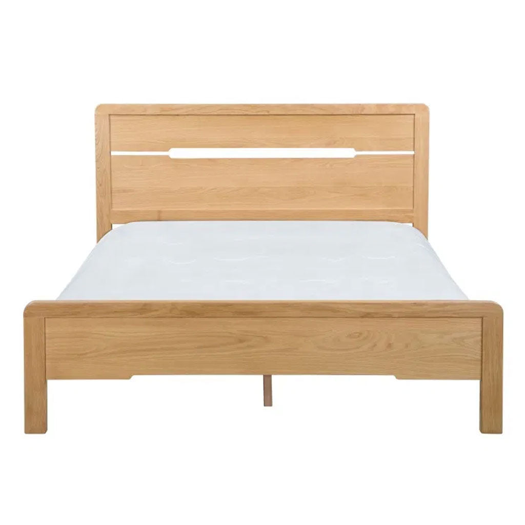 Wooden Double Bed - Curve