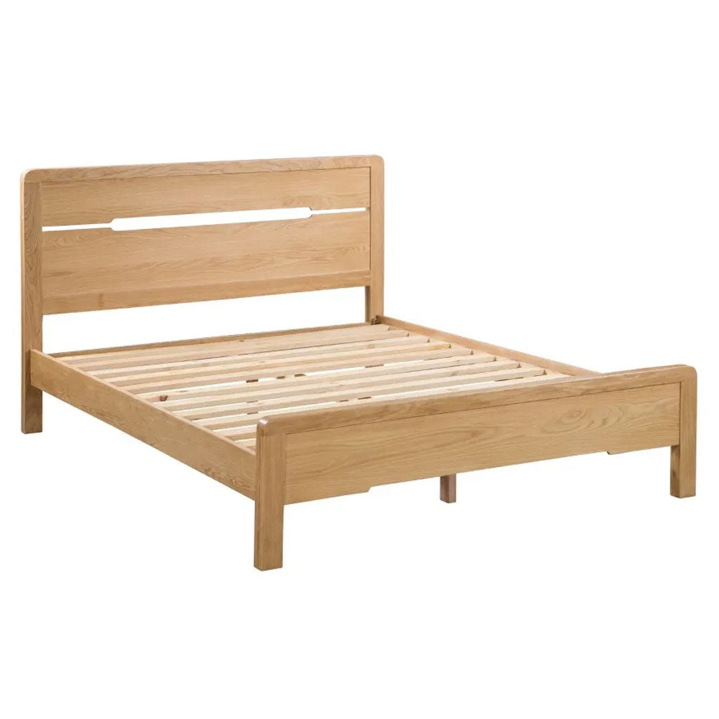 Wooden Double Bed - Curve