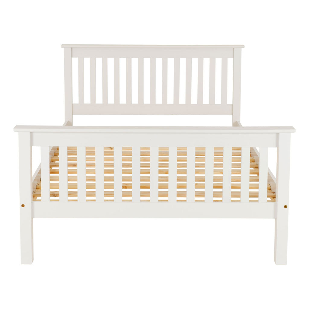 Wooden Double Bed High Foot End - Monaco