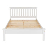 Wooden Double Bed Low Foot End - Monaco