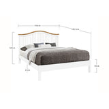 Wooden Double Bed With Sprung Slatted Base - Chester