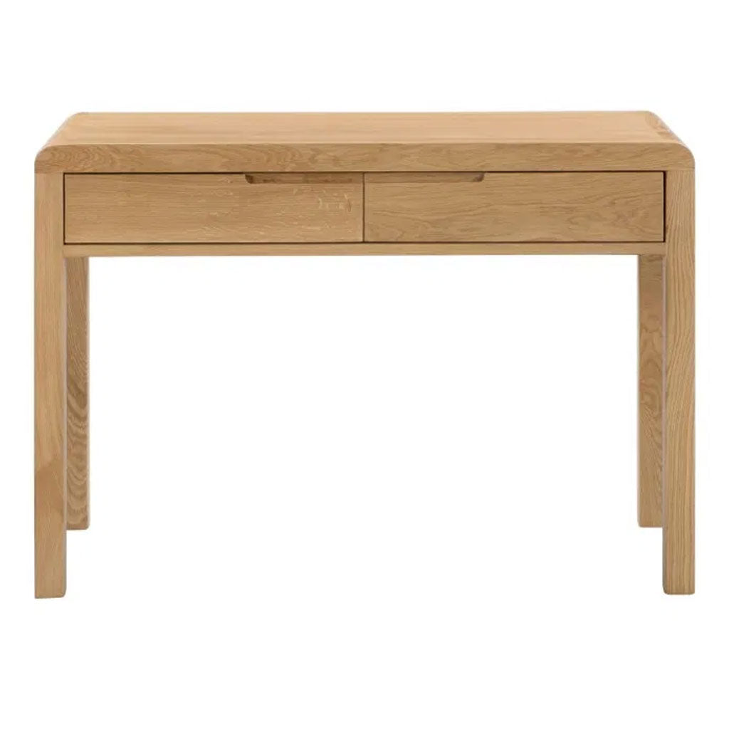 Wooden Dressing Table With 2 Drawer And Stool - Curve