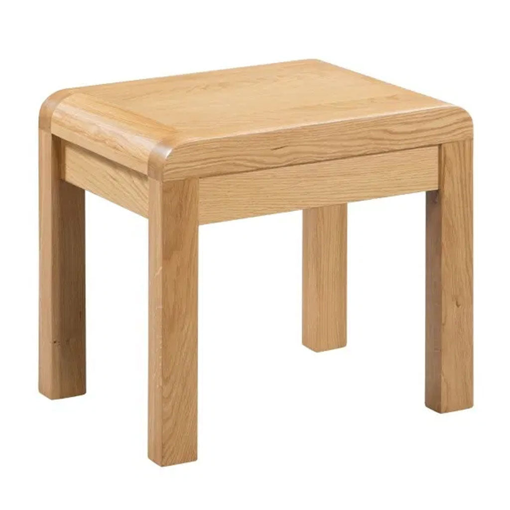 Wooden Dressing Table With 2 Drawer And Stool - Curve