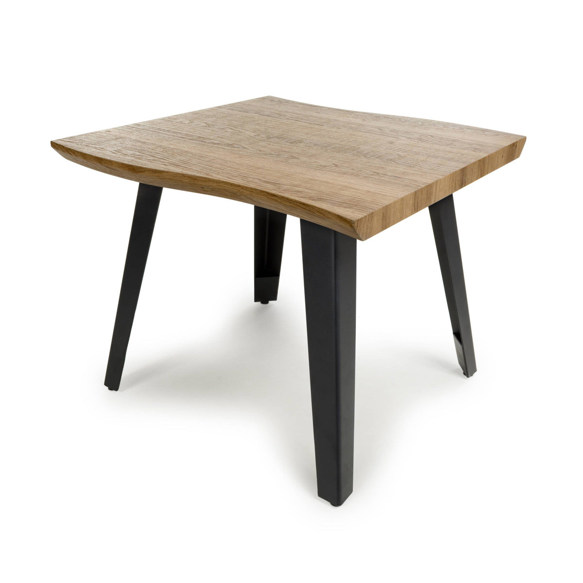 Wooden End Table Square And Curved - Nassau