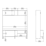 Wooden Entertainment Unit With 2 Sliding Doors In White Fronts - Ikast