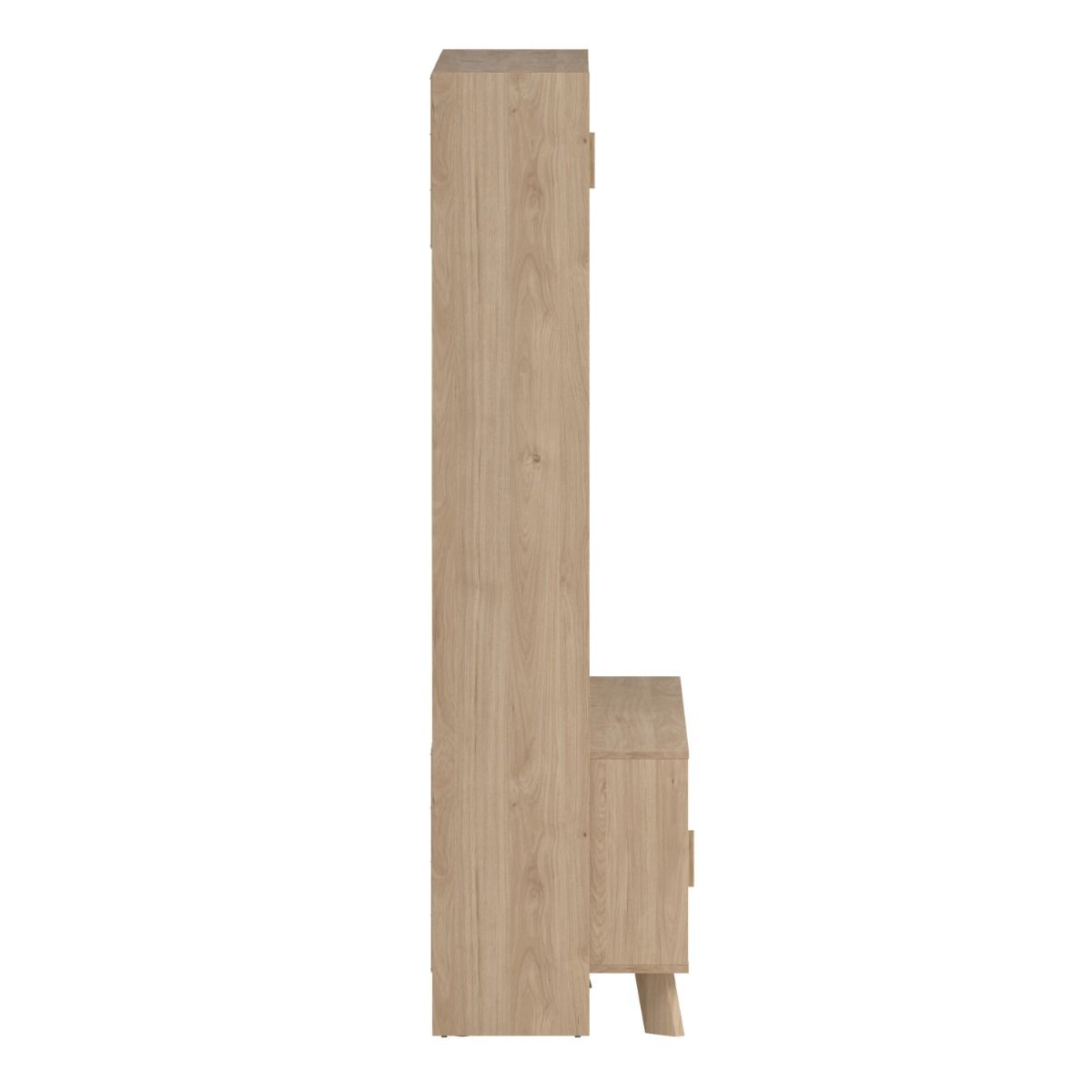 Wooden Entertainment Unit With 2 Sliding Doors In White Fronts - Ikast
