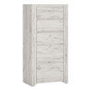 Wooden Highboard With 1 Door And 3 Drawers - Angel