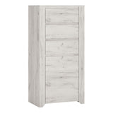 Wooden Highboard With 1 Door And 3 Drawers - Angel