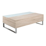 Wooden Lift Up Coffee Table With Glass Top - Azalea