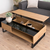 Wooden Lift Up Coffee Table With Glass Top - Azalea