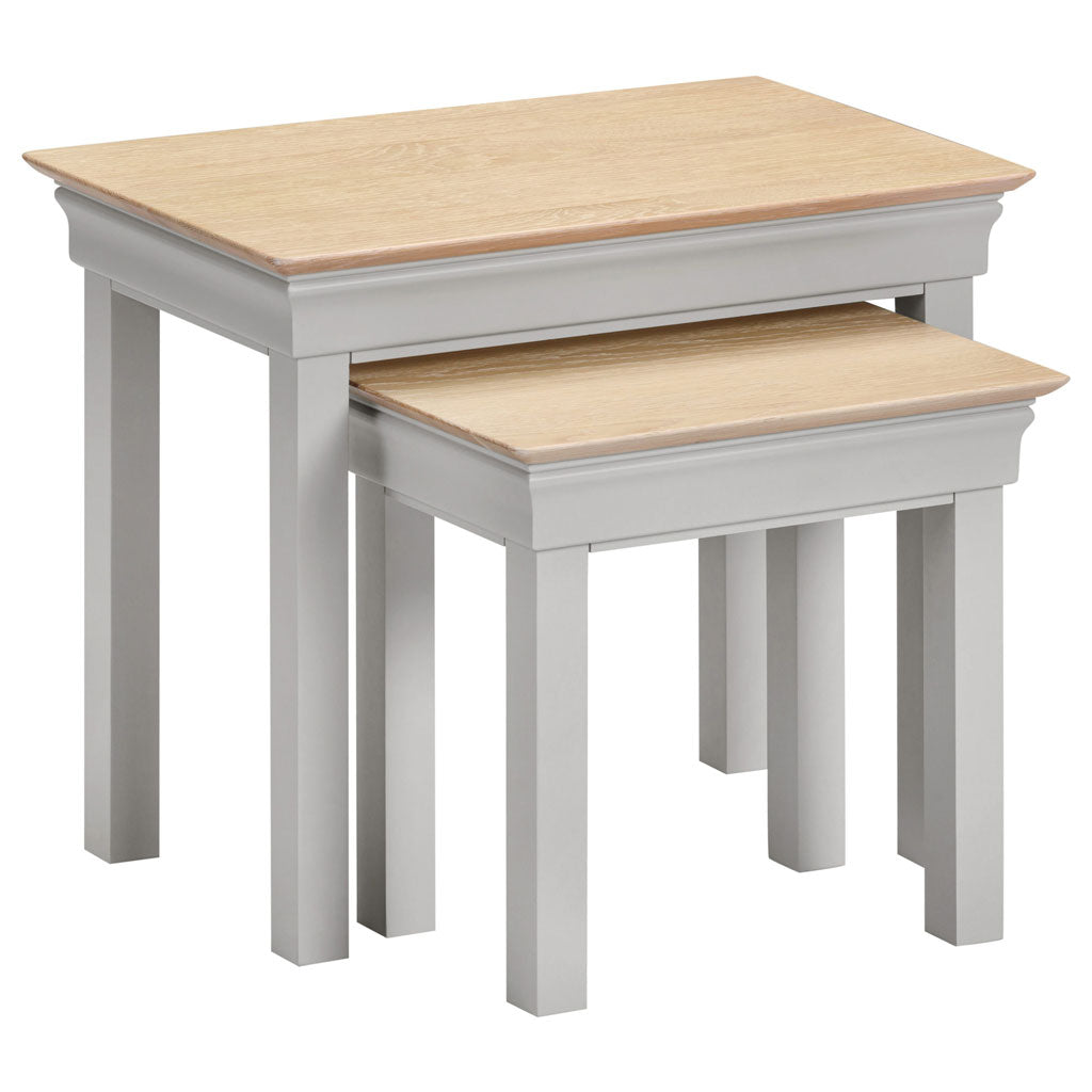 Wooden Nest Of 2 Tables - Bordeaux