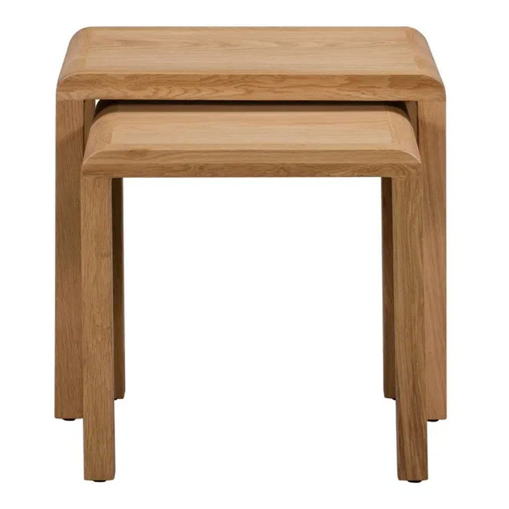 Wooden Nest Of 2 Tables - Curve
