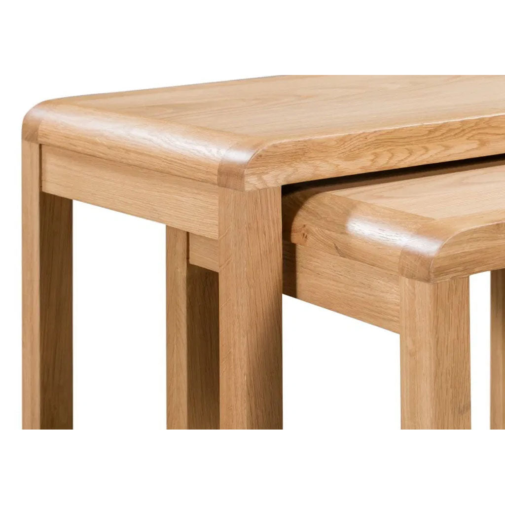 Wooden Nest Of 2 Tables - Curve
