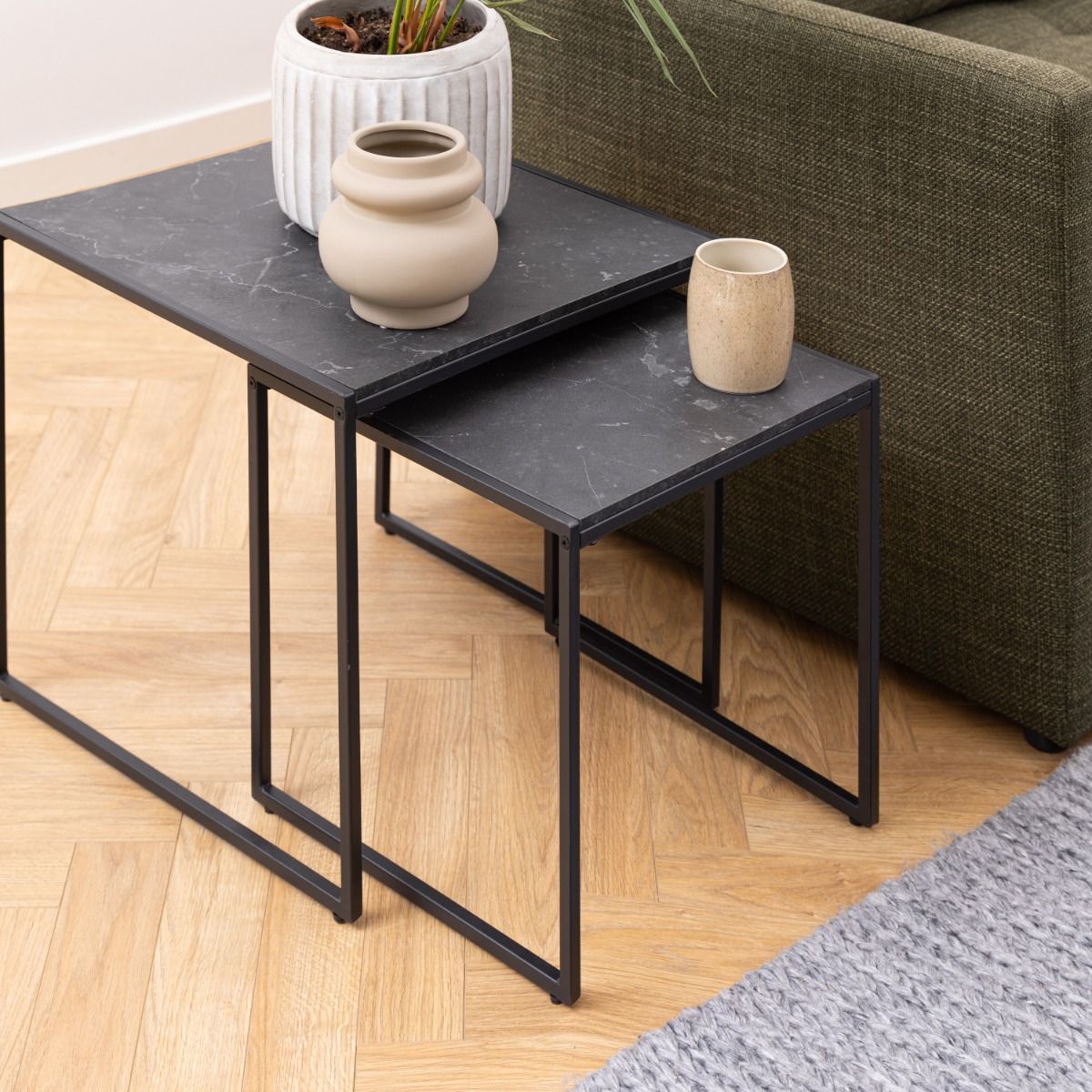 Wooden Nest Of 2 Tables - Infinity