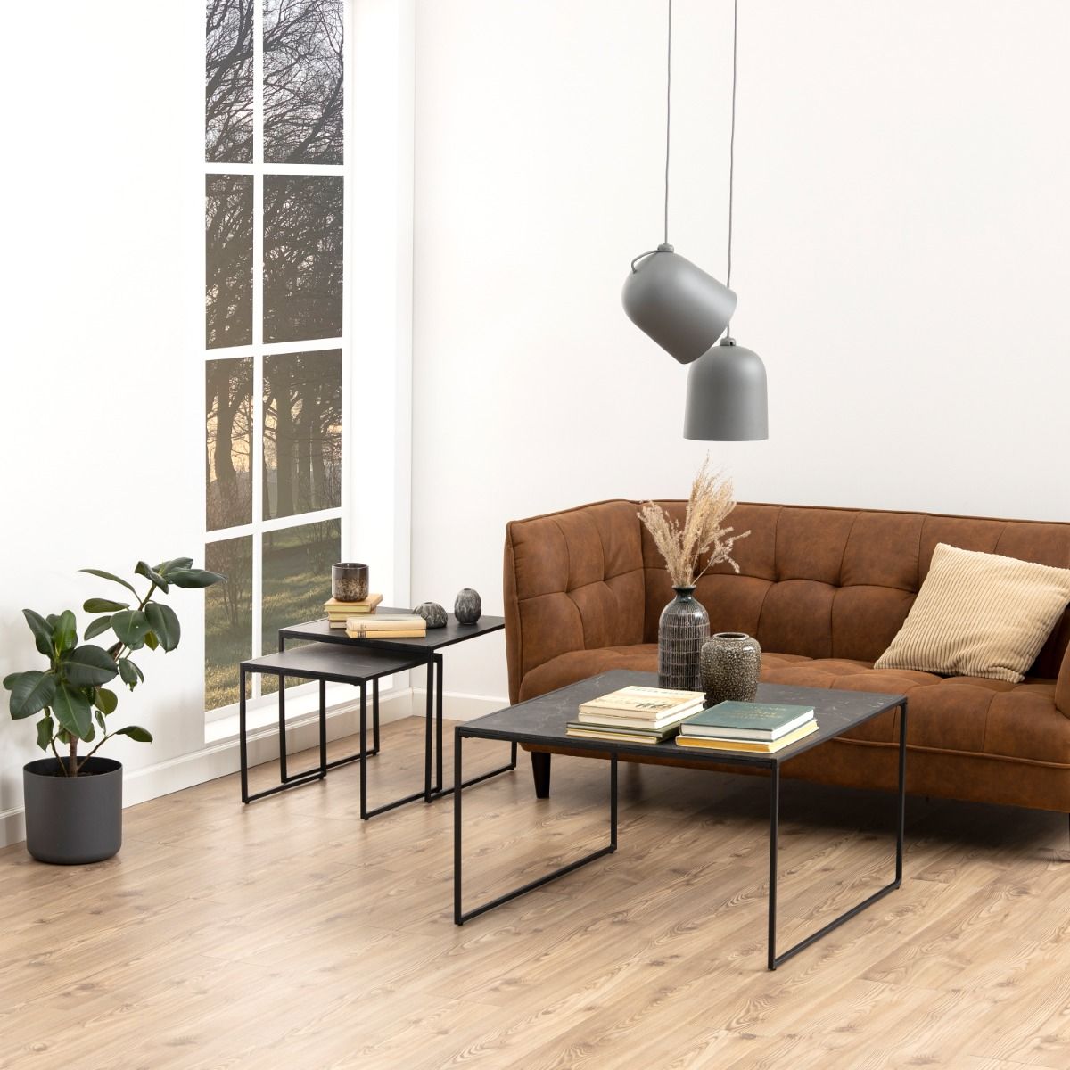 Wooden Nest Of 2 Tables - Infinity