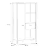 Wooden Shelving Unit With 1 Door And 1 Drawer - High Rock