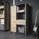 Wooden Shelving Unit With 1 Door And 1 Drawer - High Rock