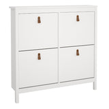 Wooden Shoe Storage Cabinet With 4 Compartments - Barcelona