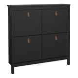 Wooden Shoe Storage Cabinet With 4 Compartments - Barcelona