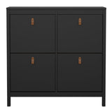 Wooden Shoe Storage Cabinet With 4 Compartments - Barcelona