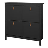 Wooden Shoe Storage Cabinet With 4 Compartments - Barcelona