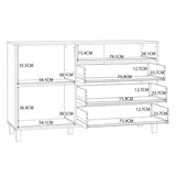 Wooden Sideboard With 1 Door And 3 Drawers - Grafton