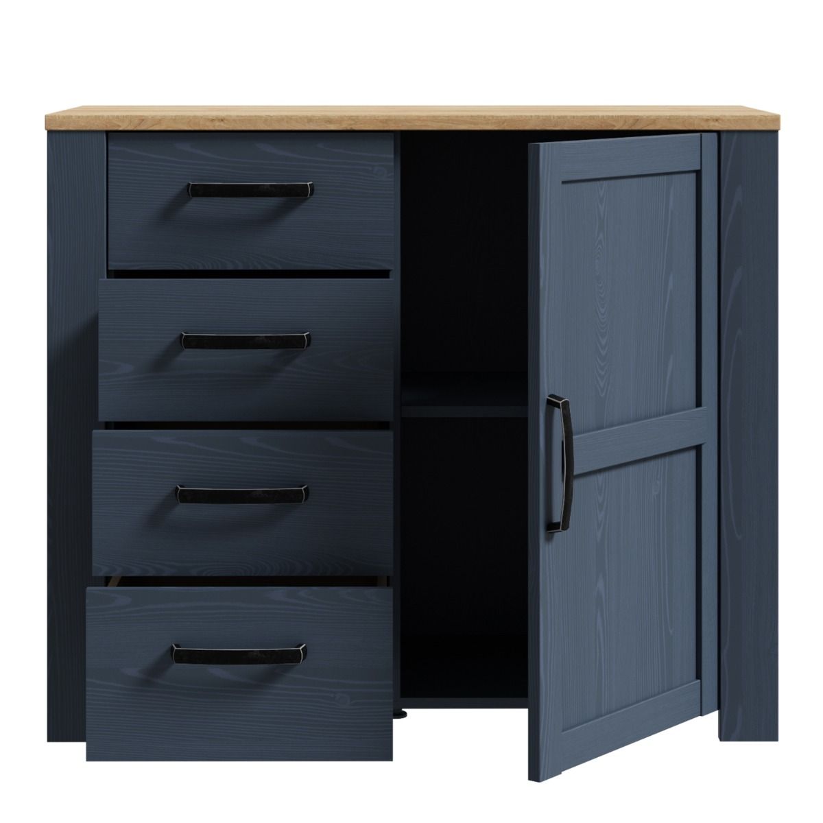 Wooden Sideboard With 1 Door And 4 Drawers - Bohol