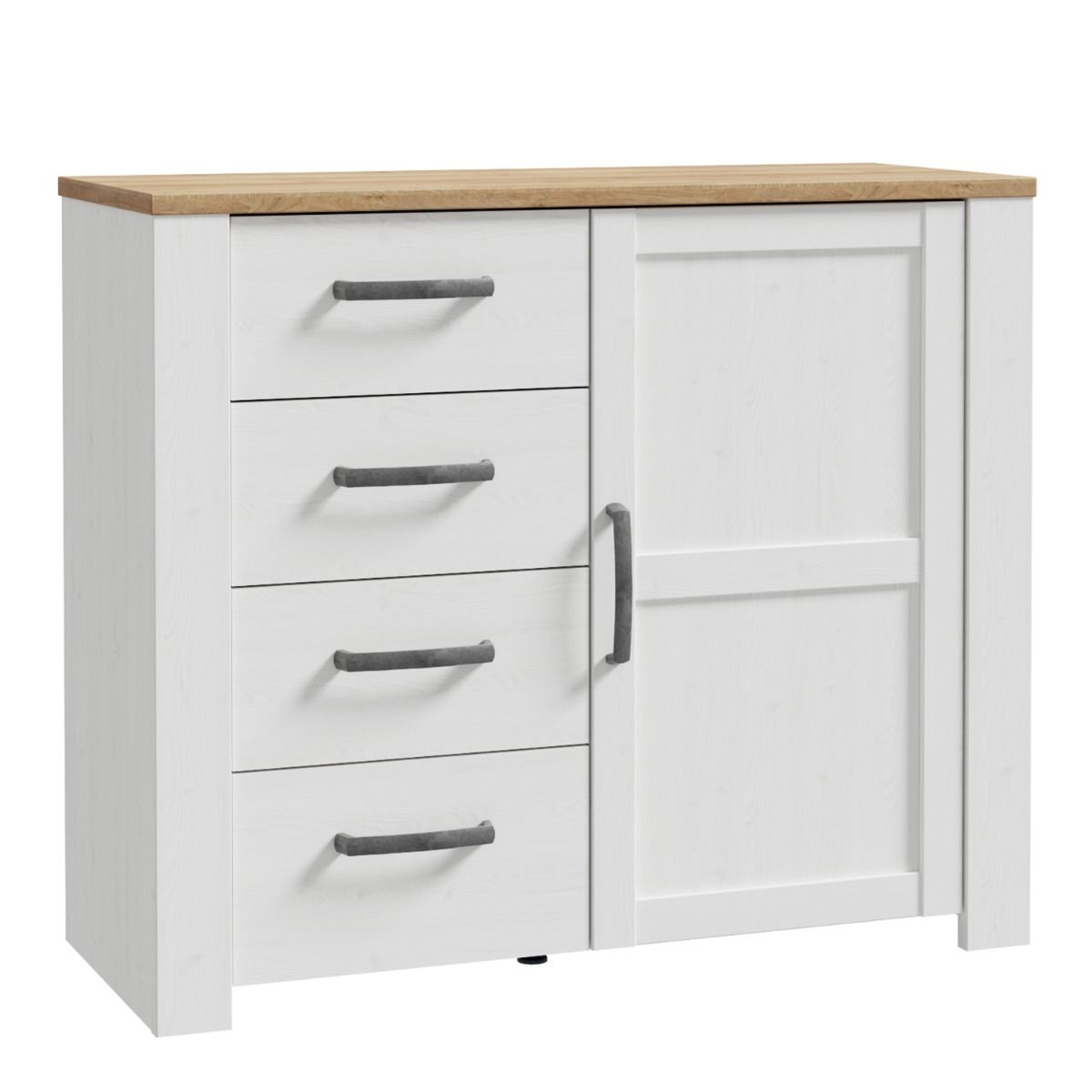 Wooden Sideboard With 1 Door And 4 Drawers - Bohol