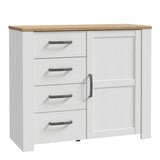 Wooden Sideboard With 1 Door And 4 Drawers - Bohol