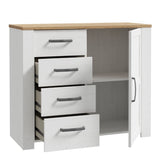 Wooden Sideboard With 1 Door And 4 Drawers - Bohol