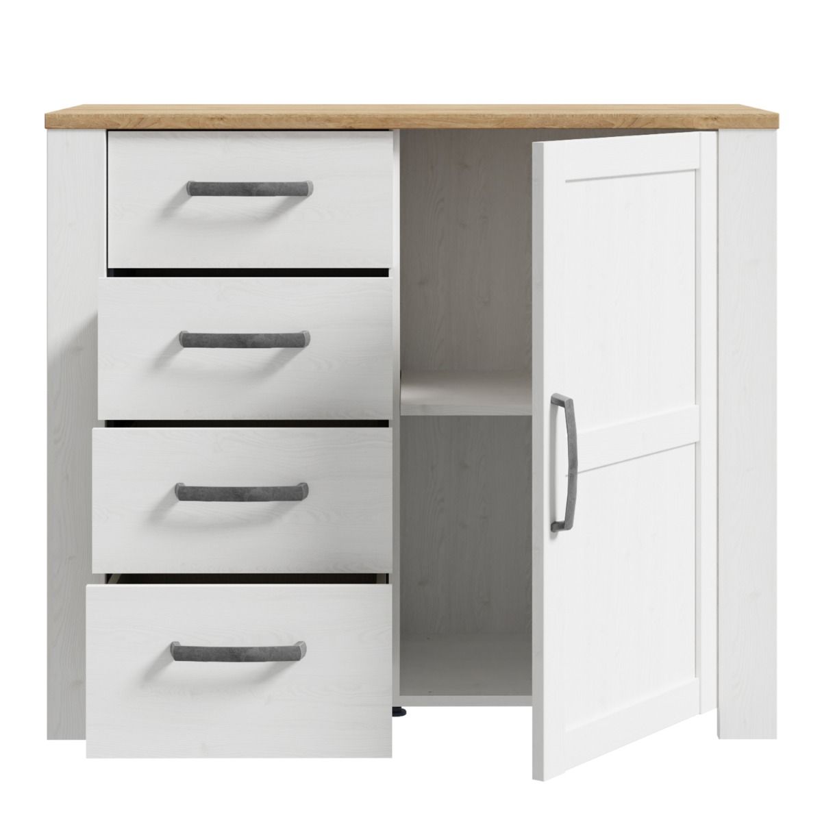 Wooden Sideboard With 1 Door And 4 Drawers - Bohol