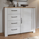 Wooden Sideboard With 1 Door And 4 Drawers - Bohol