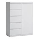 Wooden Sideboard With 1 Door And 5 Drawers - Fribo