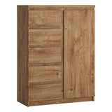 Wooden Sideboard With 1 Door And 5 Drawers - Fribo