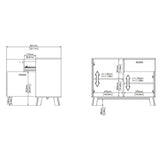Wooden Sideboard With 2 Doors And 1 Drawer In White Fronts - Ikast