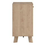 Wooden Sideboard With 2 Doors And 1 Drawer In White Fronts - Ikast