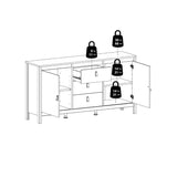 Wooden Sideboard With 2 Doors And 3 Drawers - Barcelona