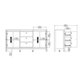 Wooden Sideboard With 2 Doors And 3 Drawers - Barcelona