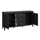 Wooden Sideboard With 2 Doors And 3 Drawers - Barcelona
