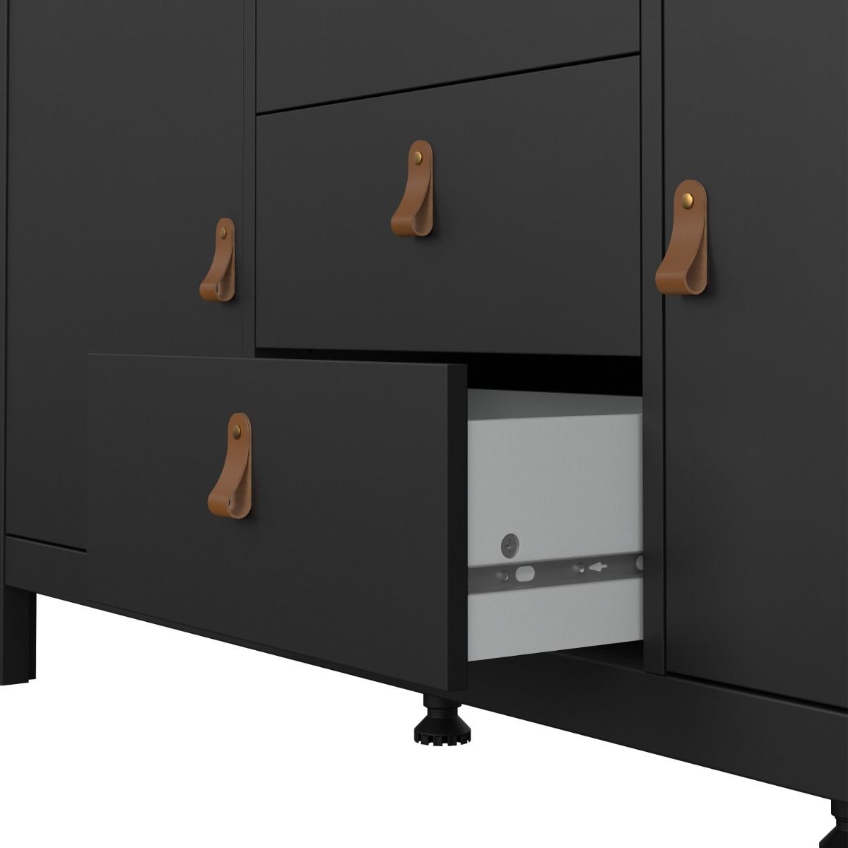 Wooden Sideboard With 2 Doors And 3 Drawers - Barcelona