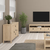 Wooden Sideboard With 2 Doors And 3 Drawers - Barcelona