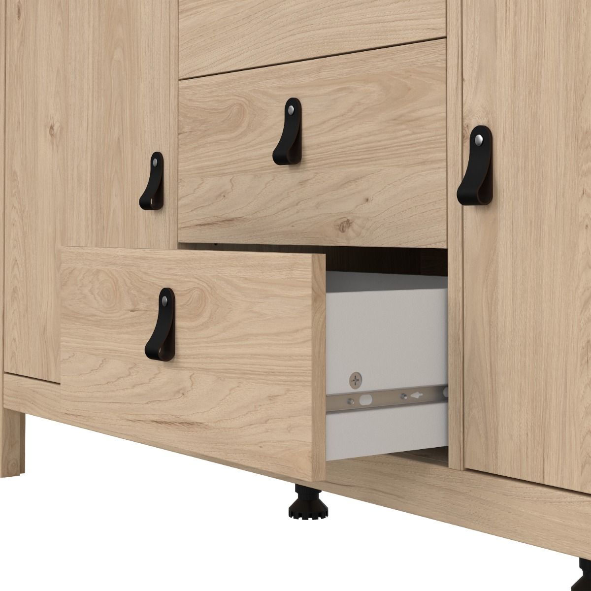 Wooden Sideboard With 2 Doors And 3 Drawers - Barcelona